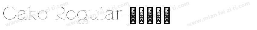 Cako Regular字体转换